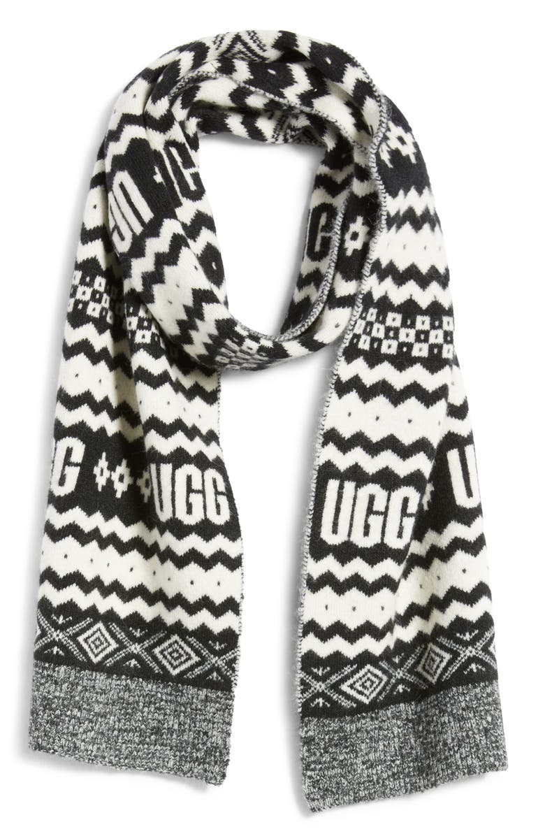 UGG<sup>®</sup> Chunky UGGIsle Scarf, Alternate, color, Black Multi