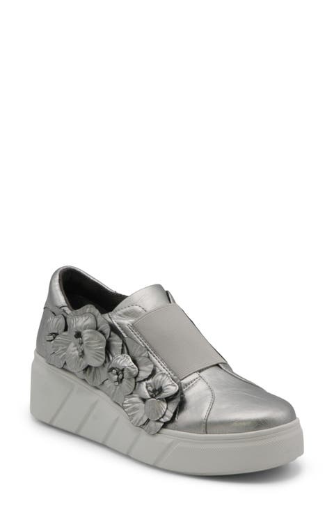 Rachelle Floral Embellished Wedge Sneaker (Women)
