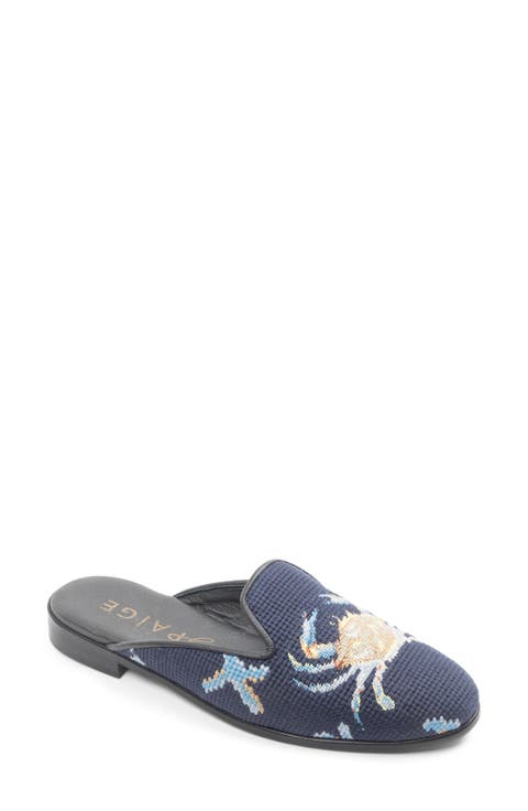 Needlepoint Crab Mule (Women)