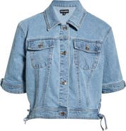 Steve Madden Blu Short Sleeve Denim Jacket