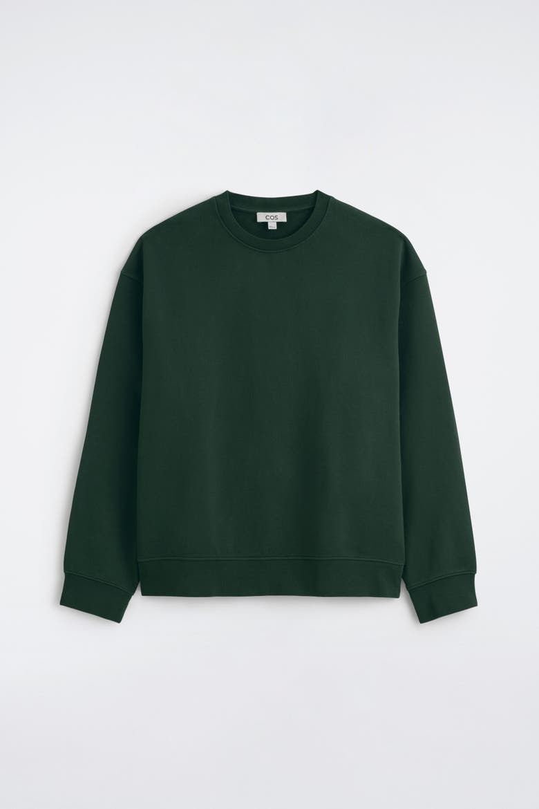 Washed-Cotton Sweatshirt, Alternate, color, DARK GREEN