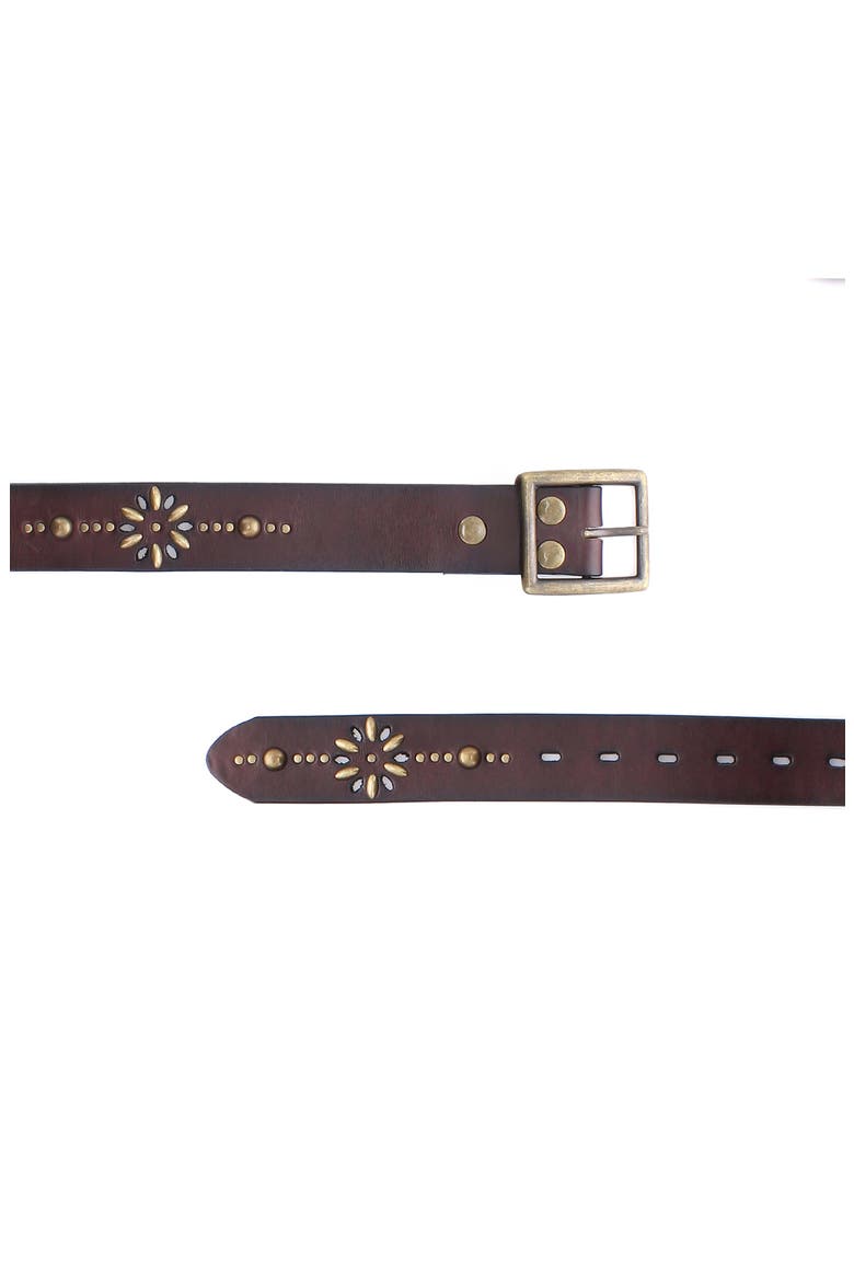 Hollis Studded Belt, Alternate, color, Brown