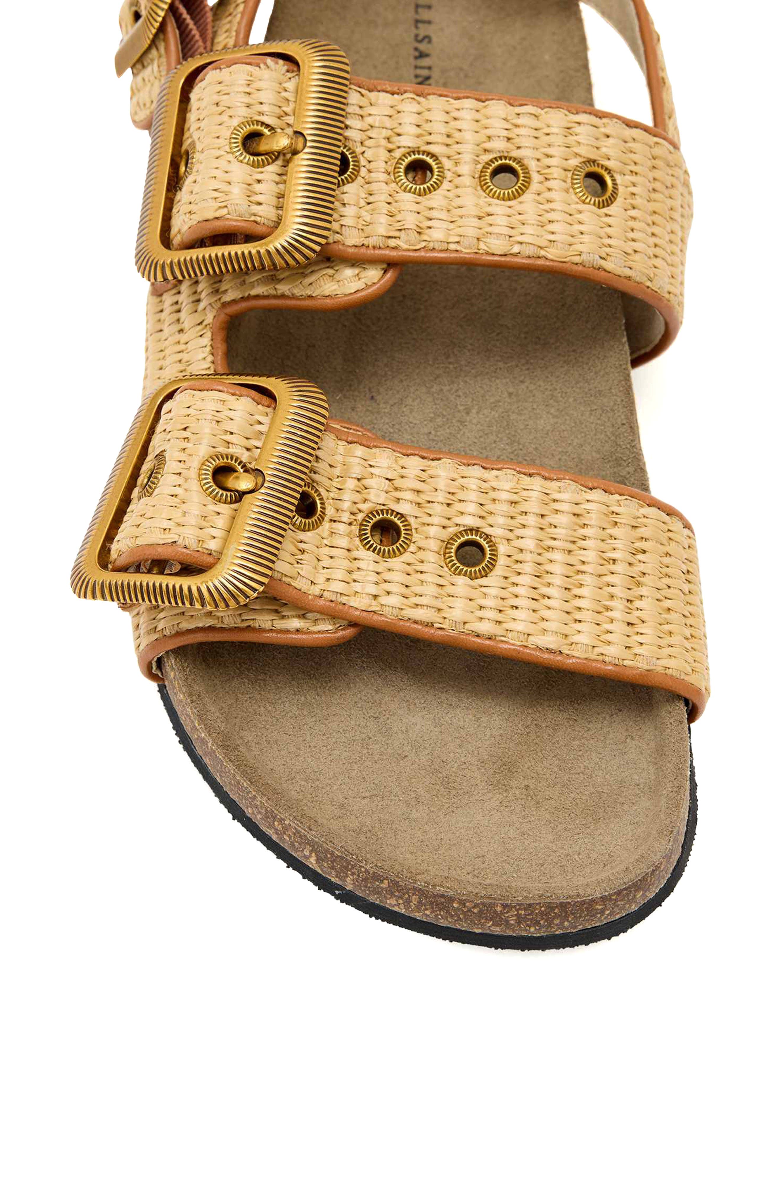 Staffa Woven Slingback Sandal, Alternate, color, NATURAL BROWN