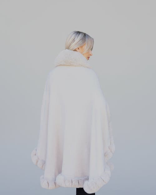 Le Fafo Julia Poncho Cape In White