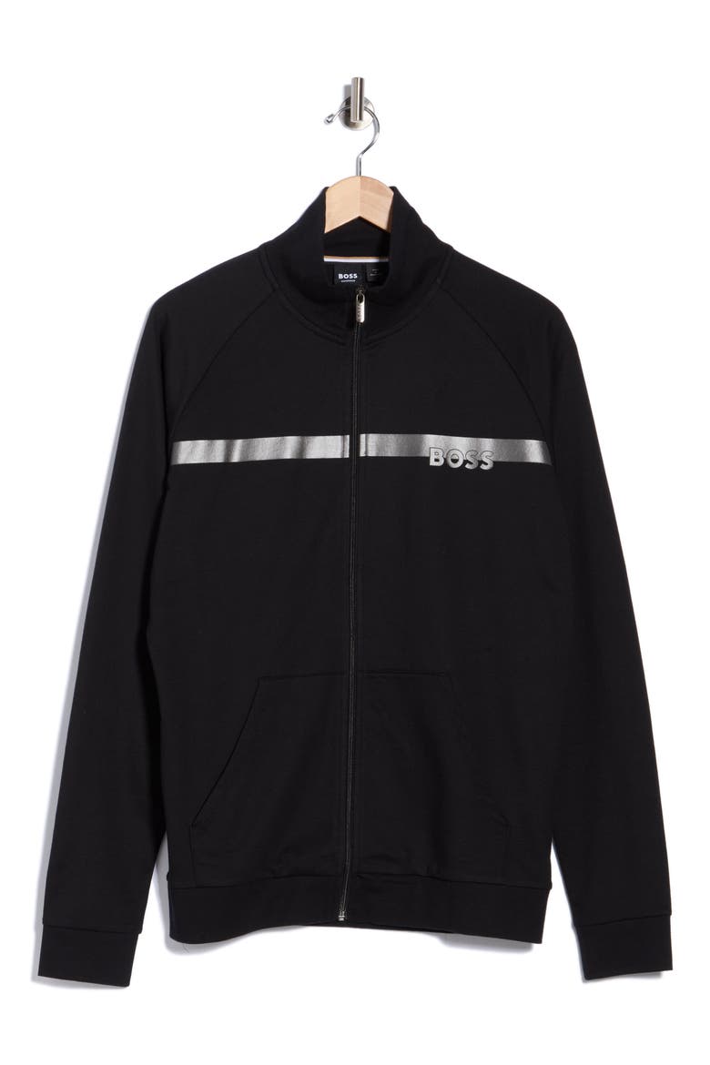 Authentic Full Zip Sweatshirt, Main, color, BLACK/ GUNMETAL