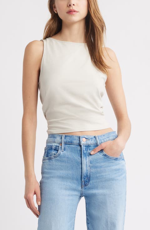 Drape Back Sleeveless Top