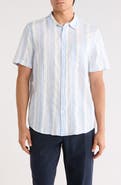 14th & Union Short Sleeve Woven Slub Shirt
