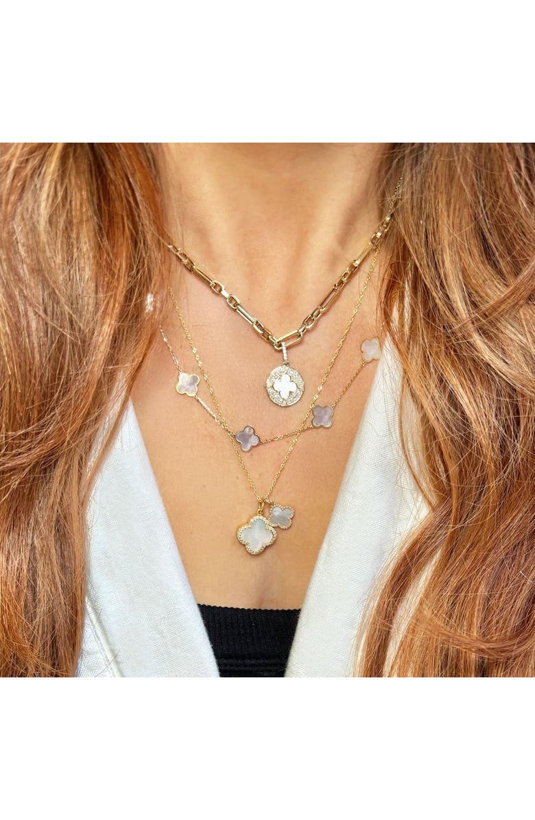 The Lovery Fine Jewelry Square Link Paperclip Chain Necklace, Alternate, color, Yellow Gold