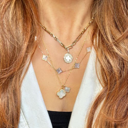 The Lovery Fine Jewelry Square Link Paperclip Chain Necklace In Gold