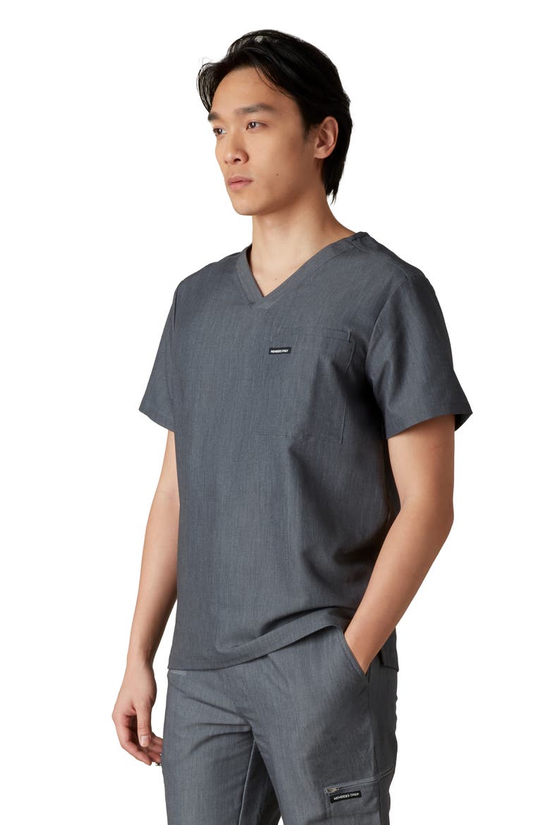 Brighton 3-Pocket Scrub Top, Alternate, color, Graphite