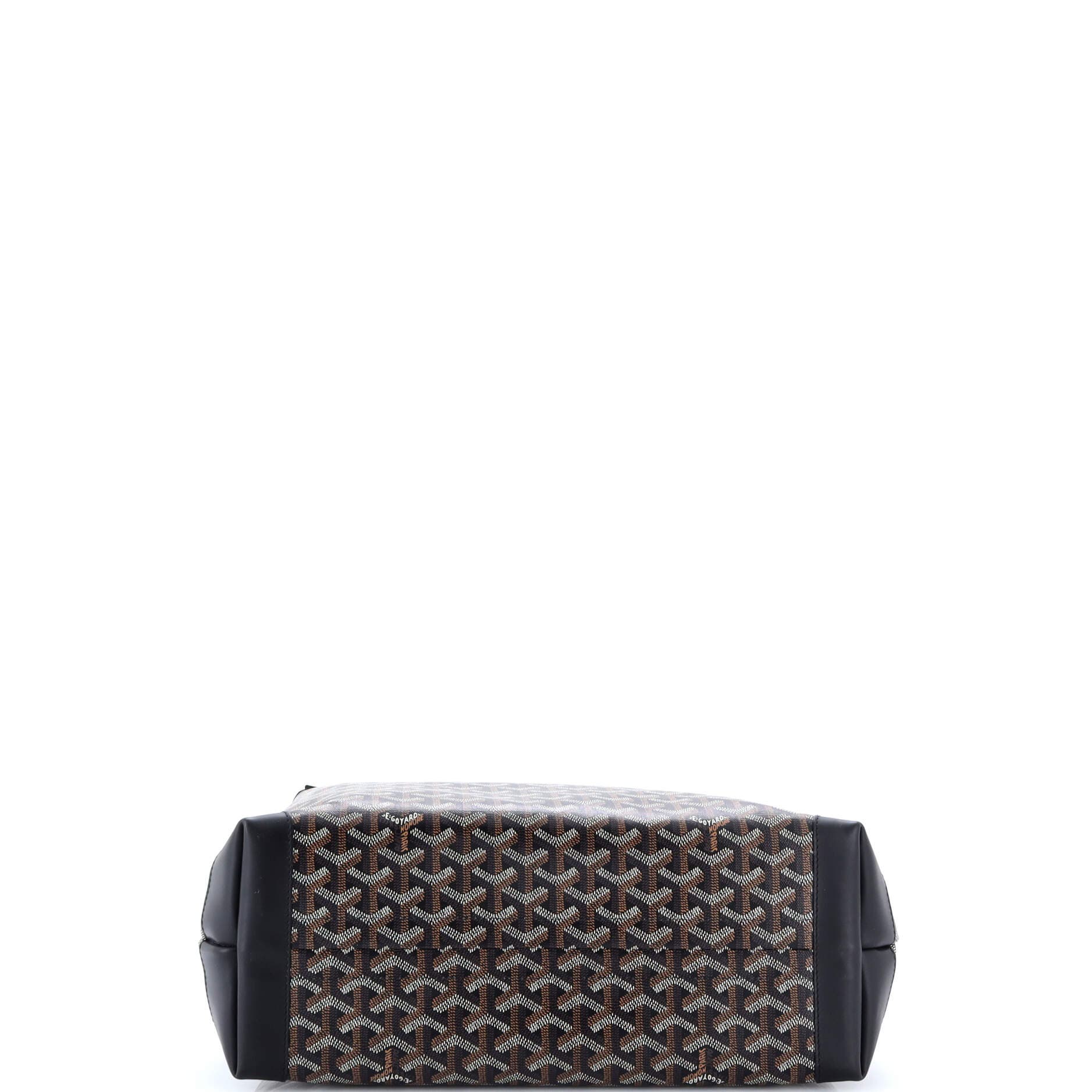 Pre-Owned Goyard Bellechasse Bag Coated Canvas PM, Alternate, color, Black
