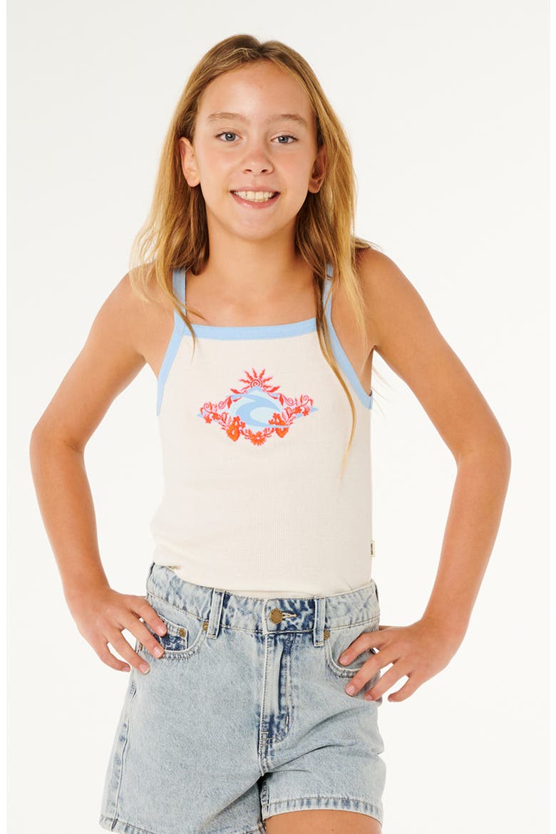 Kids' Sunshine Squad Cotton Graphic Tank, Main, color, BONE