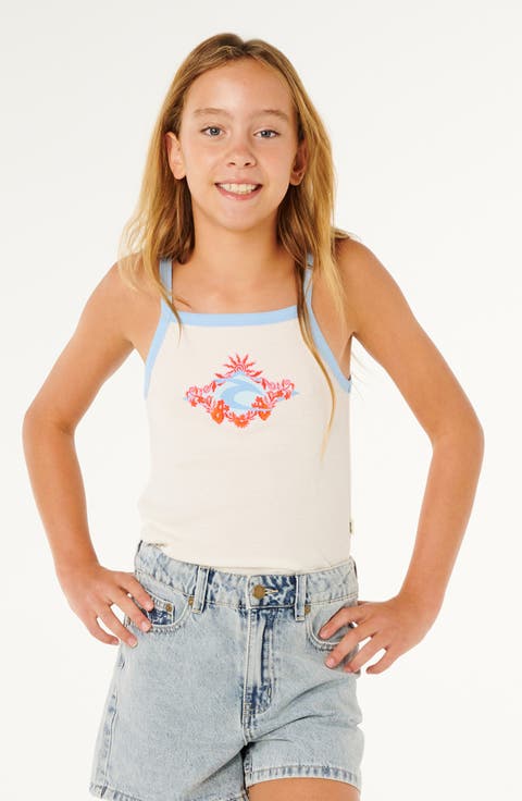 Kids' Sunshine Squad Cotton Graphic Tank (Big Kid)
