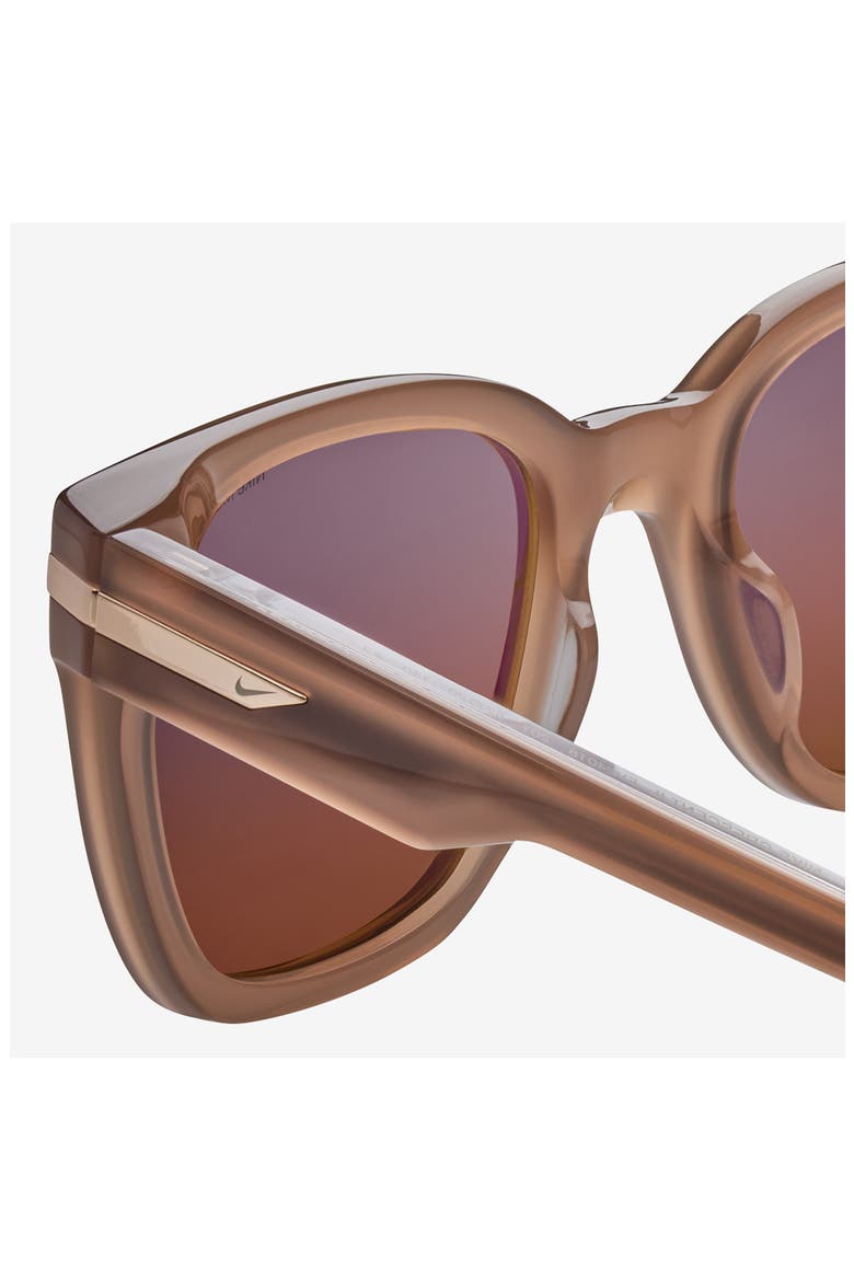 Crescent II 52mm Square Sunglasses, Alternate, color, MILKY MINK / BROWN