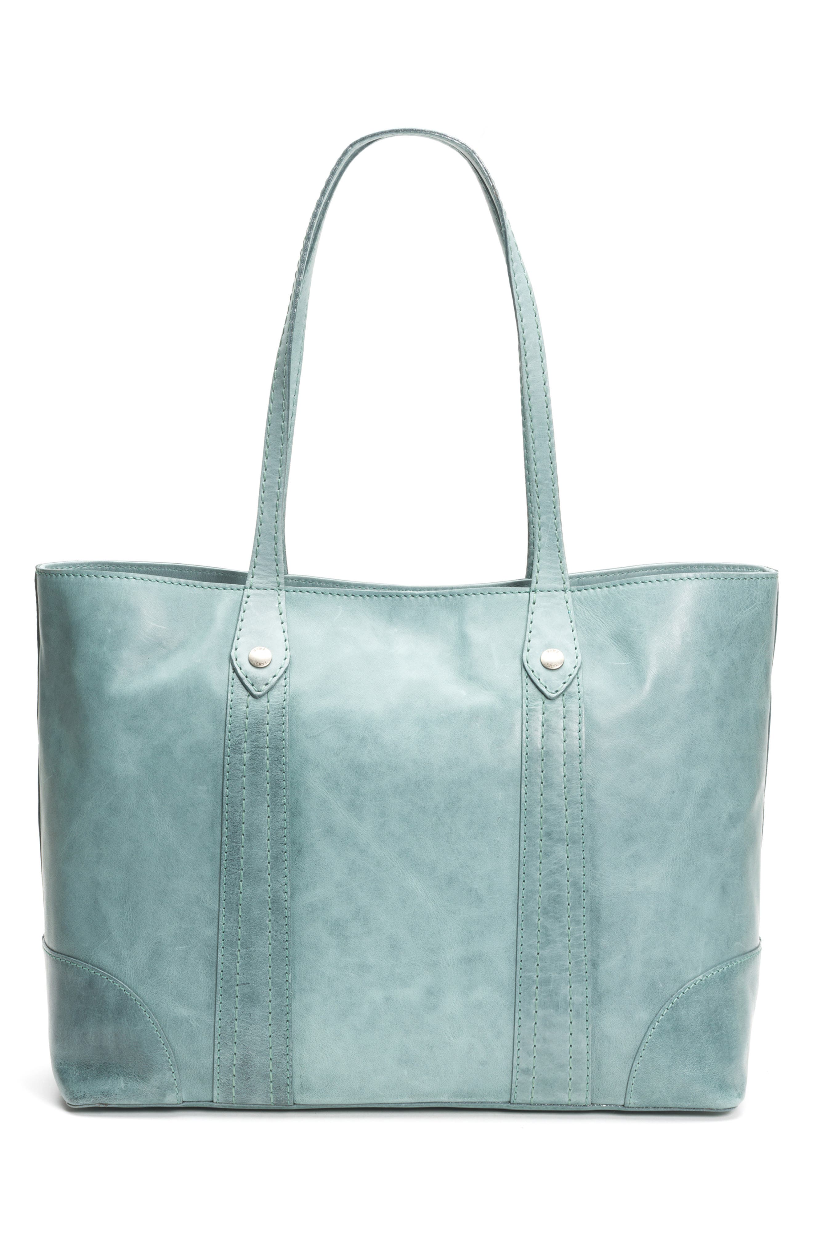 Melissa Leather Shopper, Alternate, color, SKY