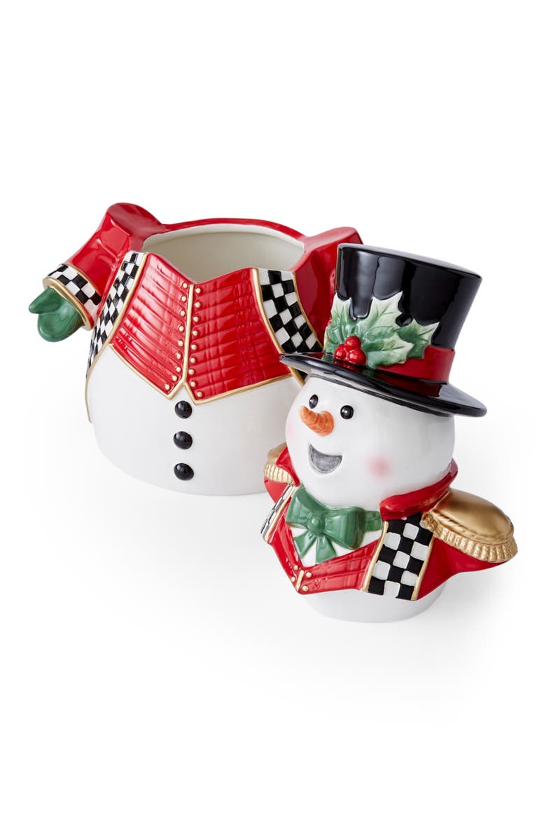Christmas Tree Snowman Cookie Jar, Alternate, color, GREEN