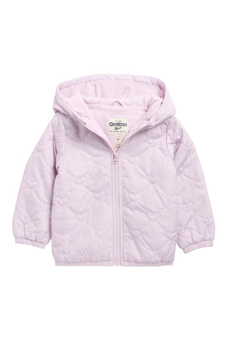 Kids' Quilted Heart Barn Jacket, Main, color, LILAC