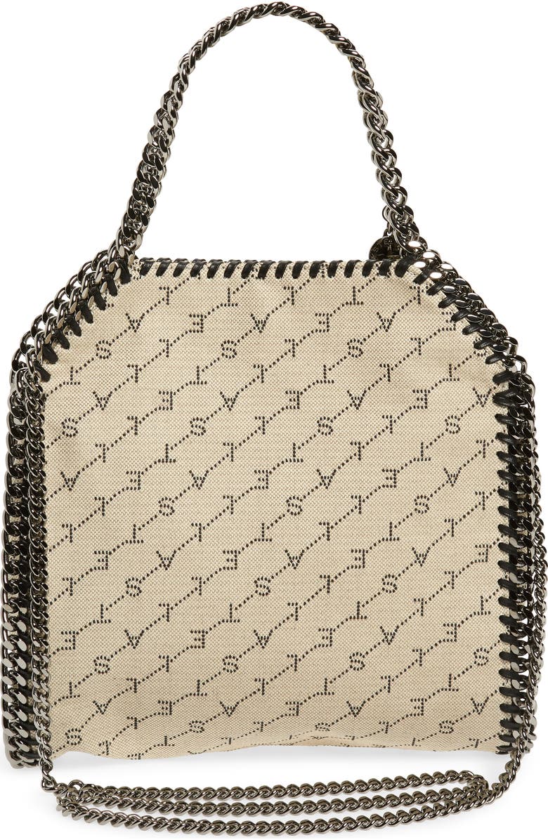 Stella McCartney Mini Falabella Logo Canvas Tote, Alternate, color,