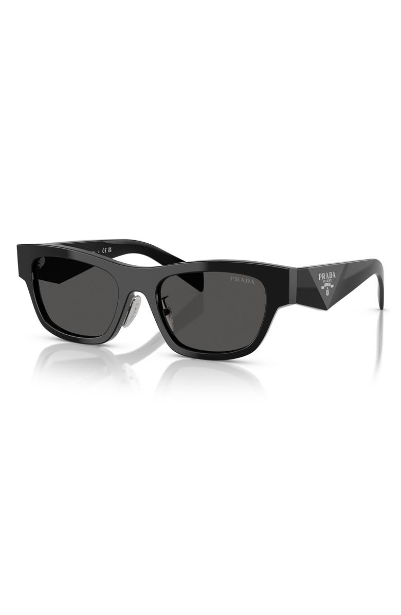 Prada 53mm Butterfly Sunglasses, Alternate, color, 16K08z53 Black