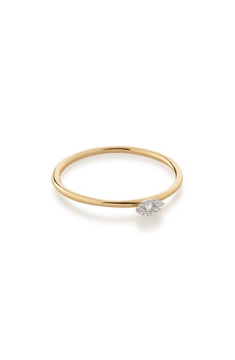 14K Gold Marquise Diamond Stacking Ring