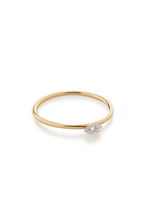 Monica Vinader 14K Gold Marquise Diamond Stacking Ring 