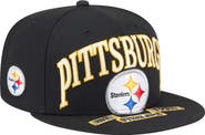 New Era Men's New Era Black Pittsburgh Steelers  Oversized 59FIFTY Fitted Hat