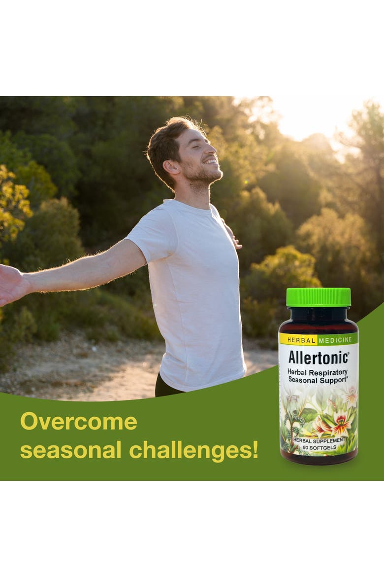 Allertonic - Healthy Breathing Support - Herbal Blend to Aid Against Seasonal Discomfort - Lung & Respiratory Health Support with Stinging Nettle - 60 Softgels, Alternate, color, No Color