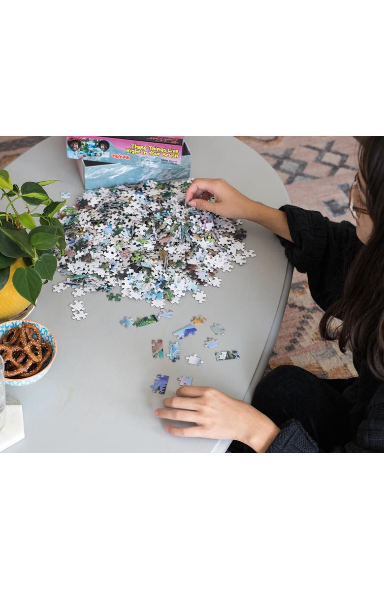 Bob Ross These Things Live Right In Your Brush 1000 Piece Jigsaw Puzzle, Alternate, color, Multi-Colored