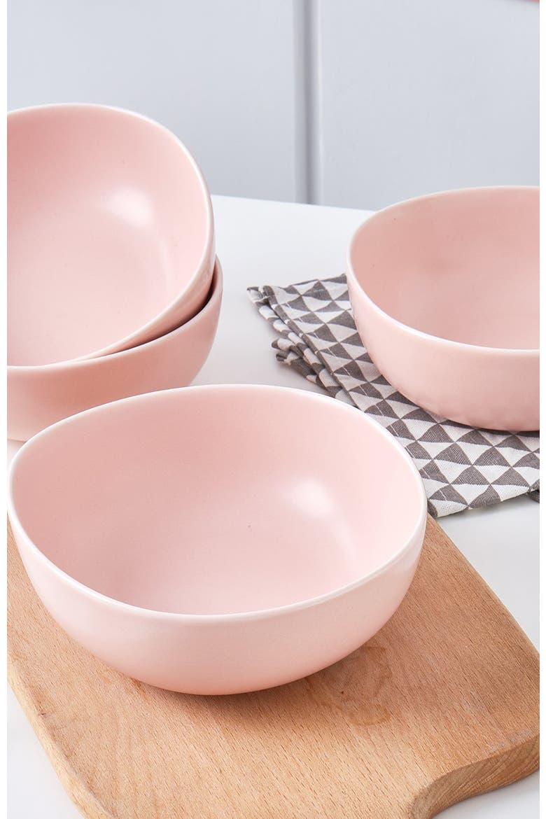 Delilah Porcelain 6-Piece Bowl Set, Alternate, color, Terracotta