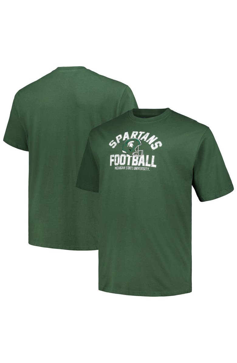 Champion Men's Champion Green Michigan State Spartans Big & Tall Football Helmet T-Shirt, Main, color, Green
