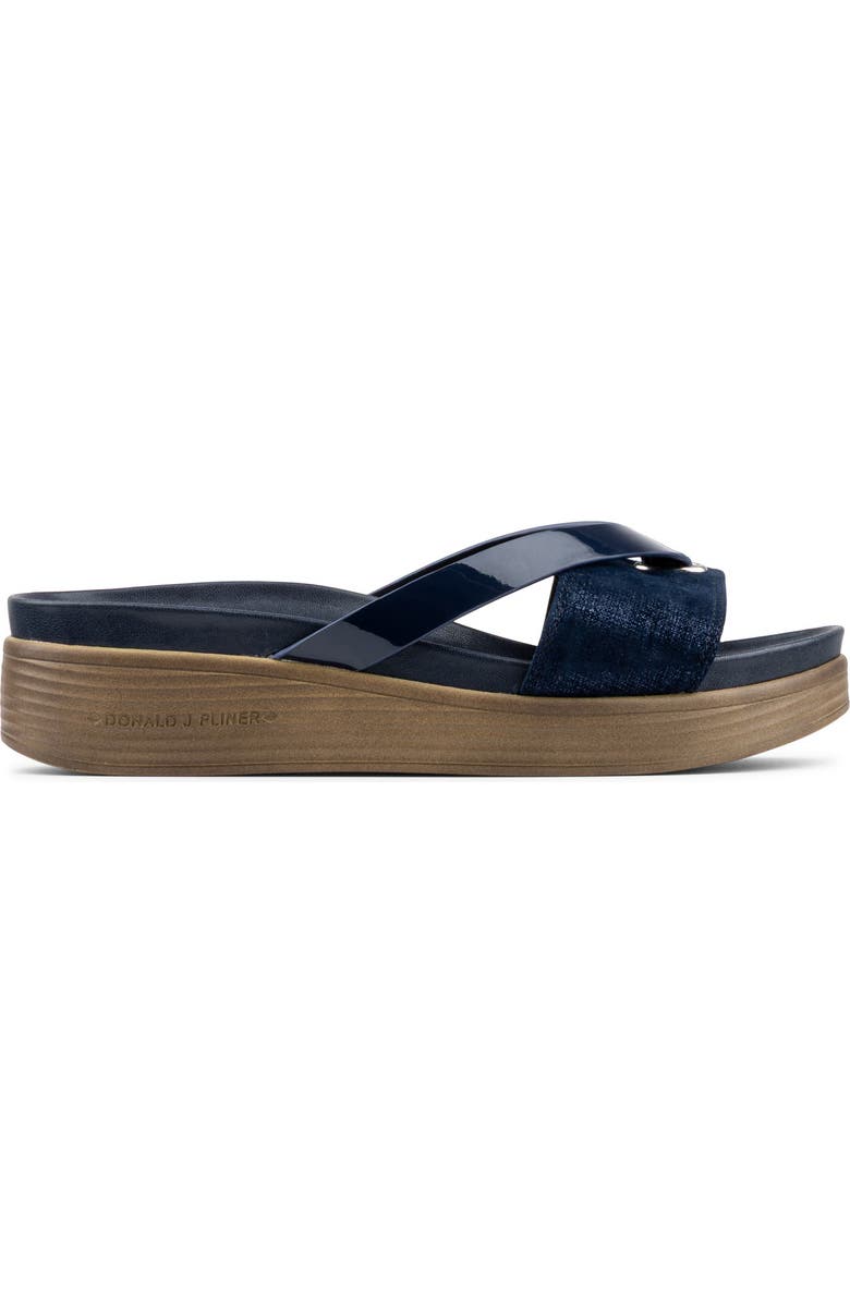 Donald Pliner Farrah Platform Wedge Sandal, Alternate, color, Navy