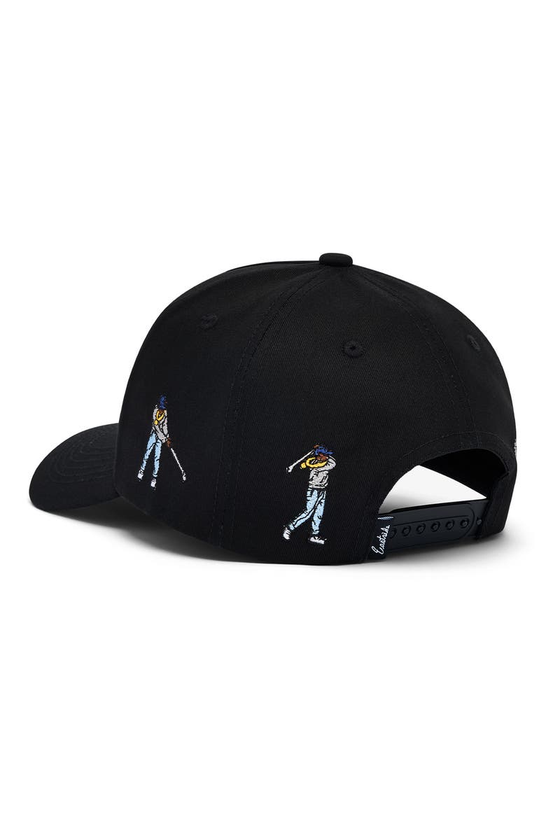 Sequence Embroidered Snapback Hat, Alternate, color, BLACK