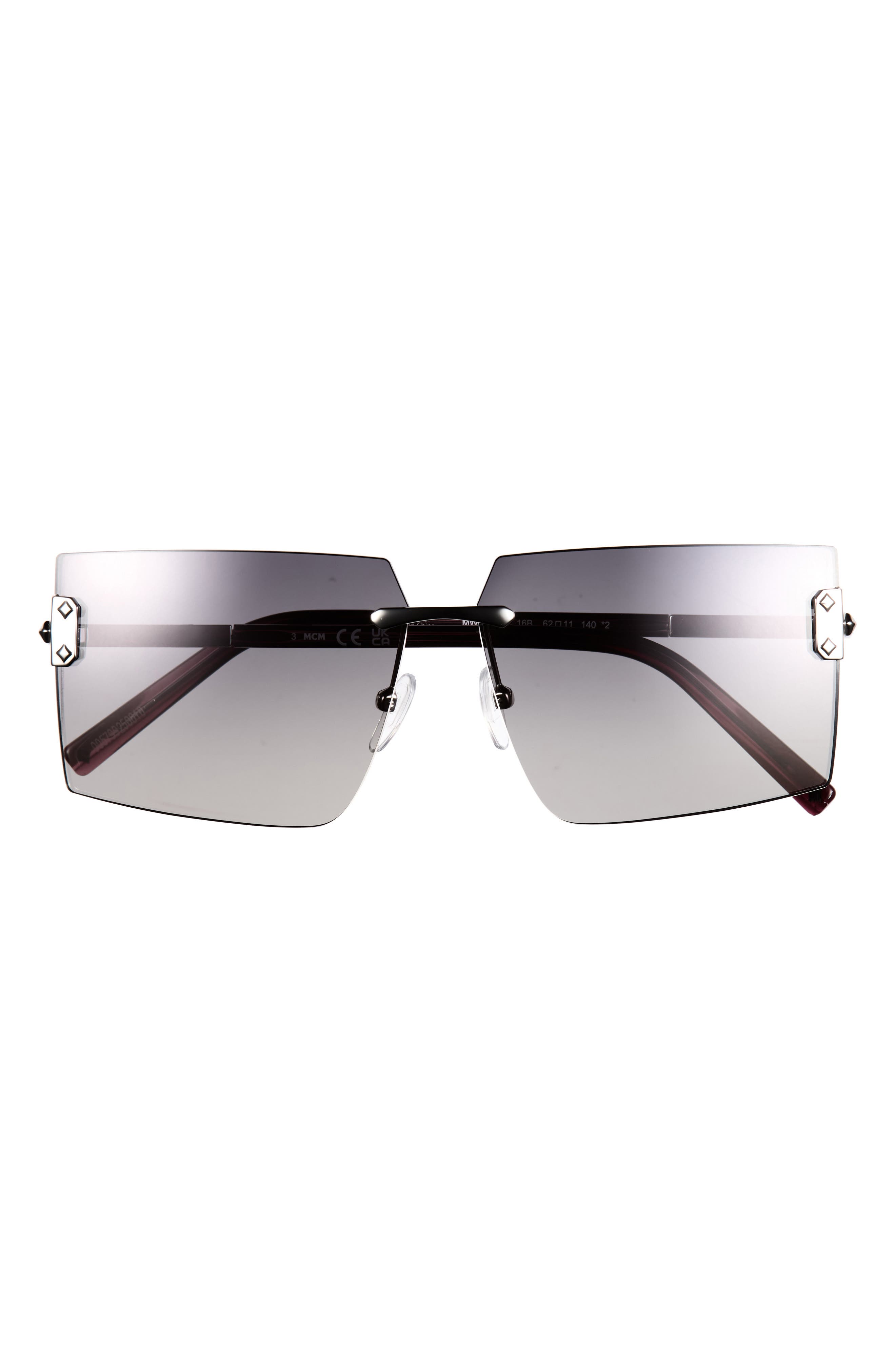 62mm Rectangular Sunglasses