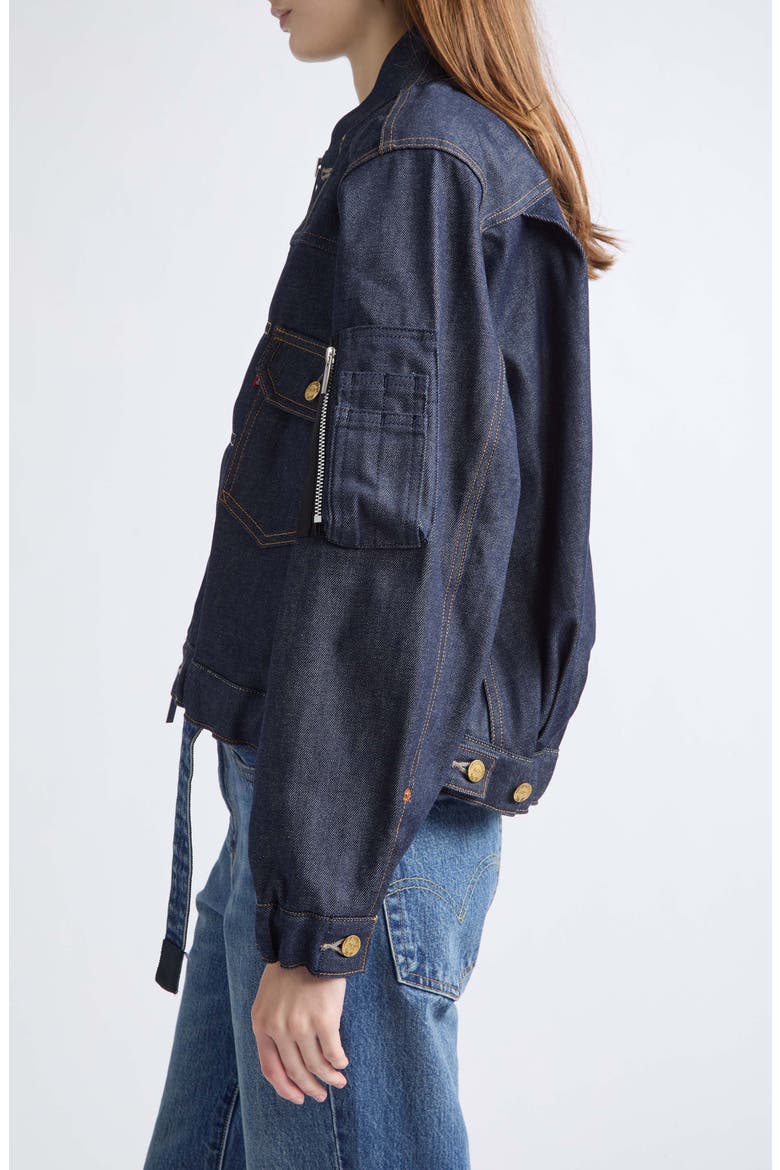 Denim Bomber Jacket, Alternate, color, INDIGO