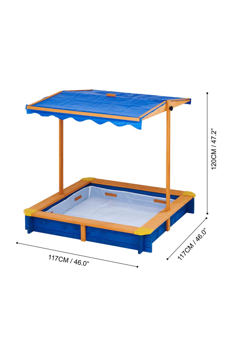 Teamson Kids Outdoor Sand Box, Alternate, color, Assorted