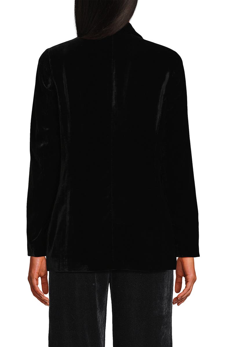 Lands' End Drapey Velvet Blazer, Alternate, color, 