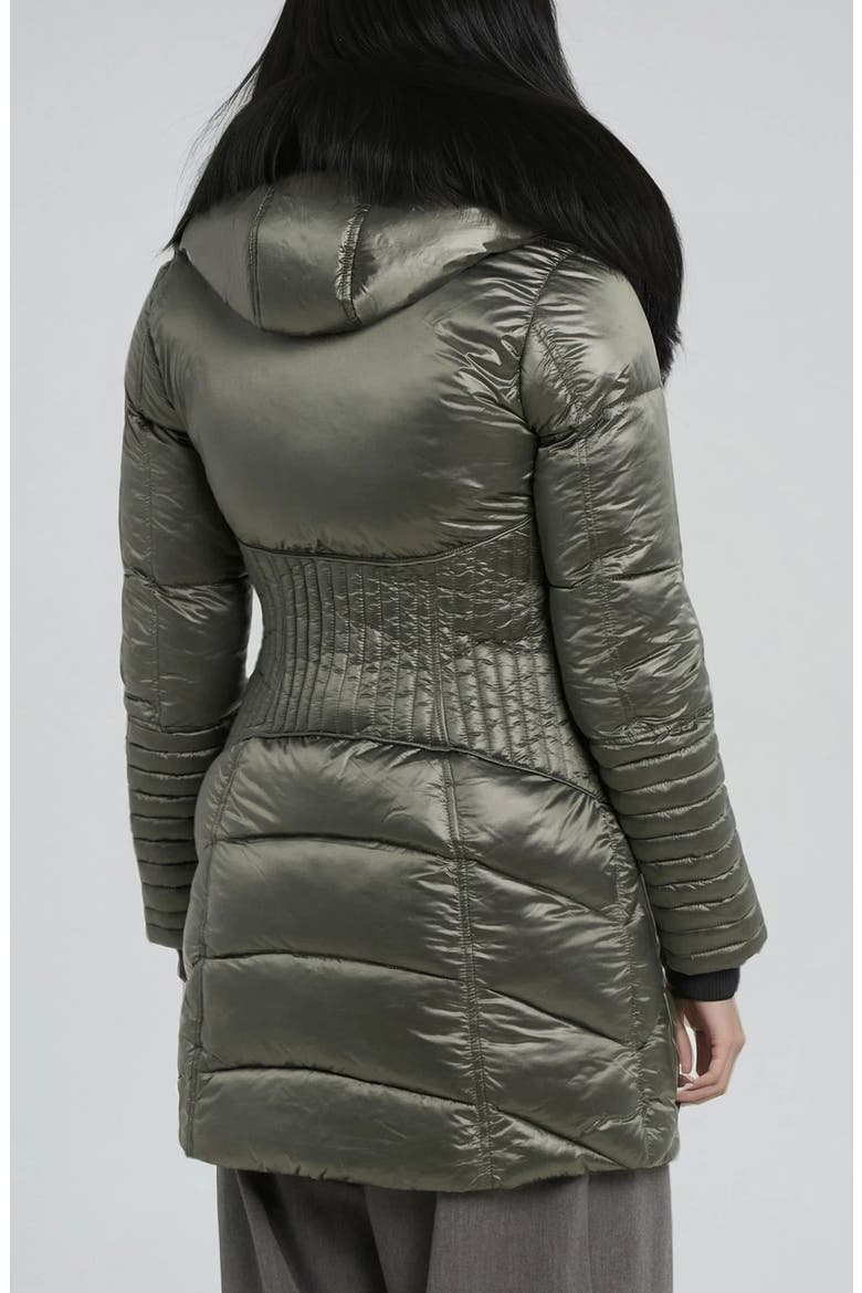 Gigi-El Faux Fur Trim Hooded Parka, Alternate, color, PINE