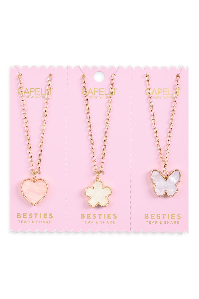 Kids' Tear & Share 3-Piece Pendant Necklace Set, Main, color, GOLD MULTI