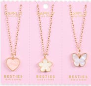Capelli New York Kids' Tear & Share 3-Piece Pendant Necklace Set