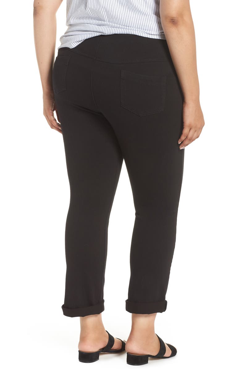 Lysse 'Lyssentials High Rise Boyfriend Denim Leggings, Alternate, color, Black