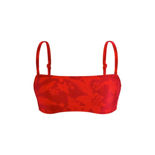 Shop Vilebrequin Flower Power Bra Bikini Top In Lipstick