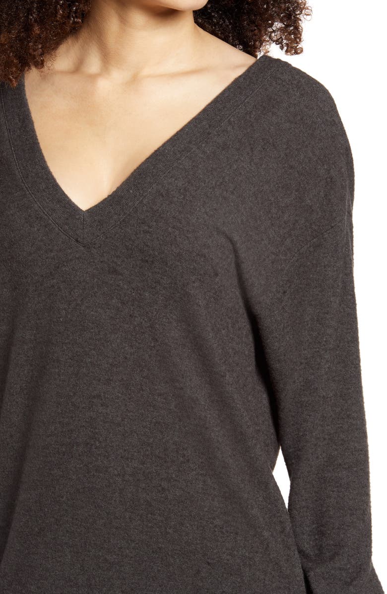 Socialite Double-V Long Sleeve Knit Dress, Alternate, color, 