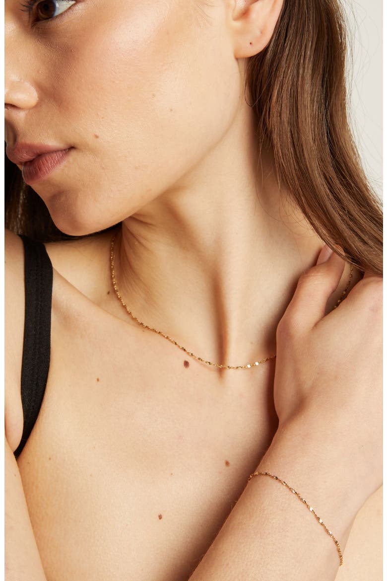 Unbreakable Barely There Chain Necklace, Alternate, color, Yellow