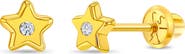 In Season Jewelry 14k Polished Cubic Zirconia Star Earrings