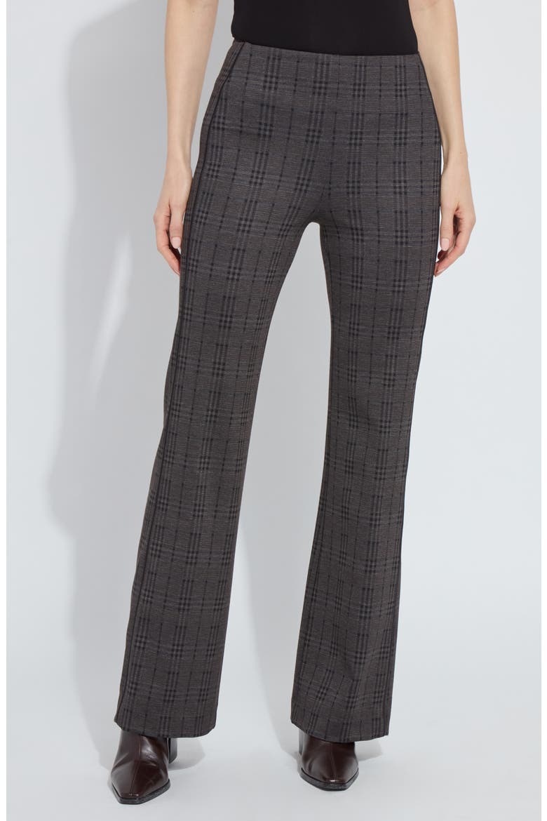 Plaid High Waist Ponte Pants, Main, color, AM PLAID