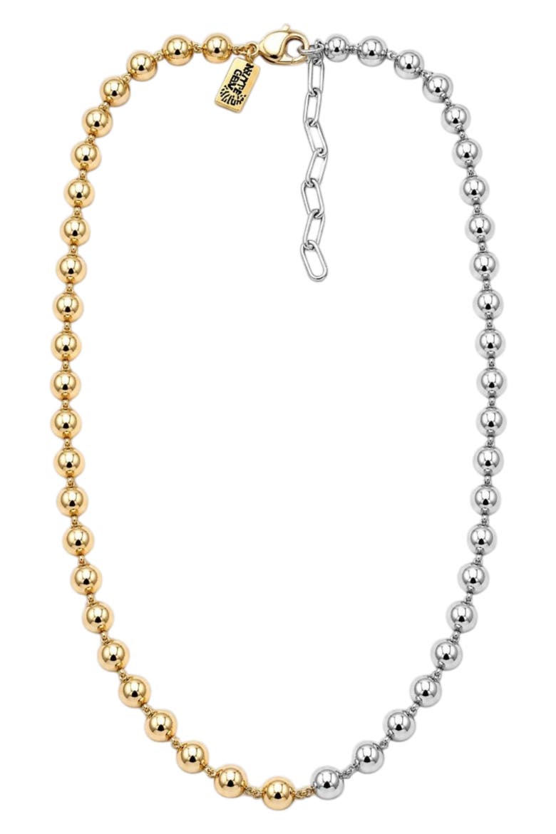 Duo Ball Necklace, Main, color, Gold/Silver