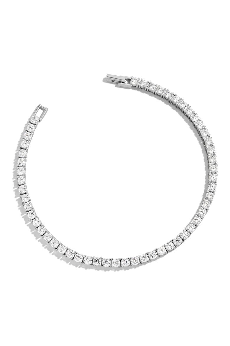Bennett Cubic Zirconia Tennis Bracelet, Main, color, SILVER