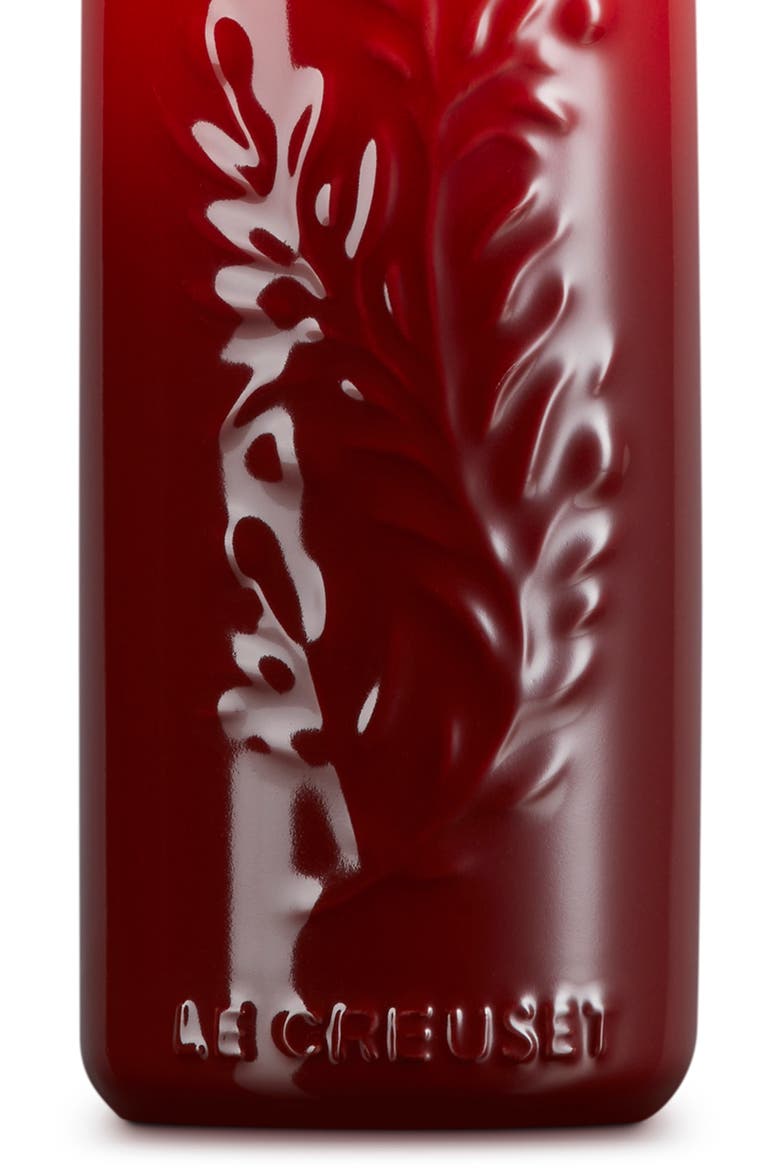 Olive Branch Stoneware Oil Cruet, Alternate, color, CERISE