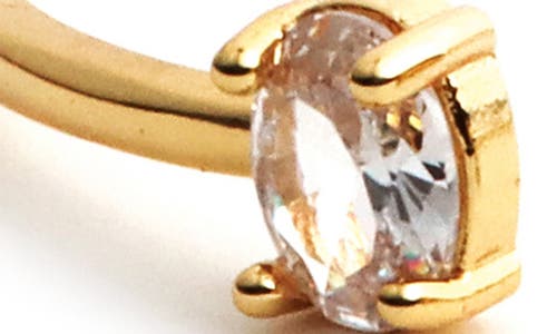 Panacea Crystal Open Cuff Bracelet In Gold