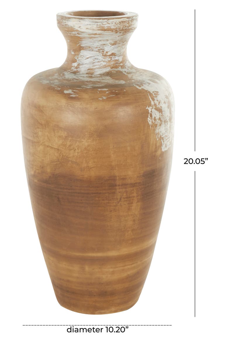 Brown Ceramic Vase, Alternate, color, BROWN